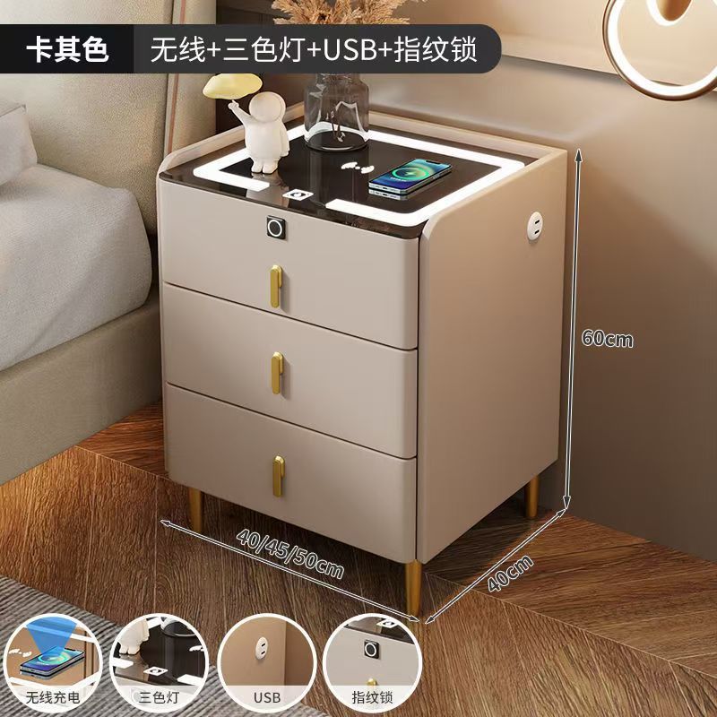 Y66#카키 스마트 모델 + 조명 + USB + 지문 잠금 장치