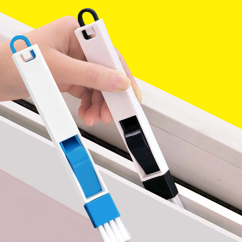 Window slot brush with dustpan gap brush groove brush air conditioning slot cleaning brush kitchen cleaning tool brush