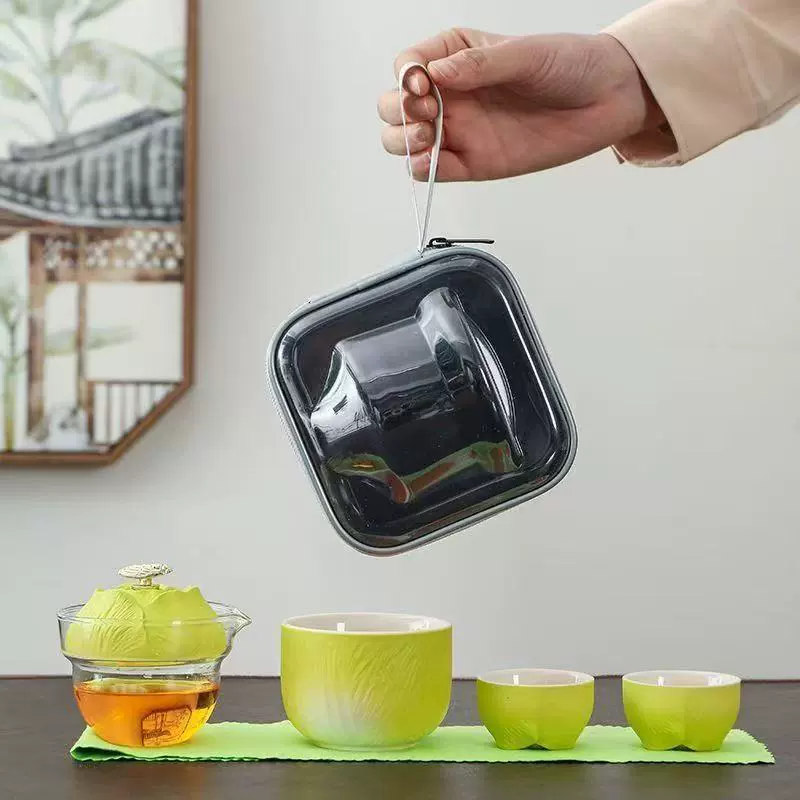 功夫茶具套装家用轻奢高档办公室会客商务创意泡茶壶盖碗杯礼盒装