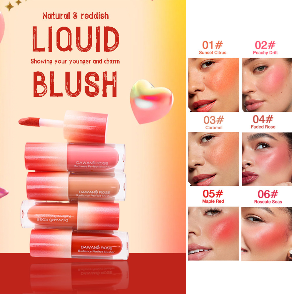 Exclusive Low Saturation Matte Liquid Blush Multi Use Enhance Skin Tone Beauty Product_voghion.com