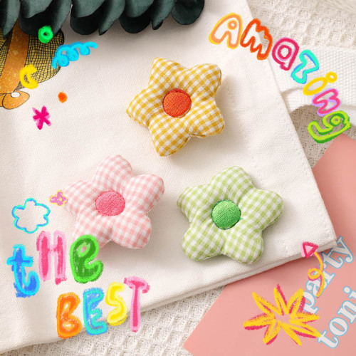 Wholesale Colorful Five-Pointed Star Brooch Cute Girl Heart Girl Bag Pendant Korean Style DIY Handmade Fashion Accessory