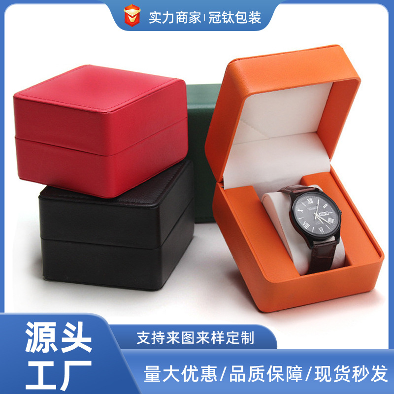 Pu Watch Box, Watch Packaging Box, High-End Flip-Top Box, Jewelry Box, Jewelry Box, Ready-Made Wholesale Gift Box