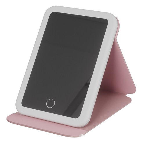 Desktop Folding Makeup Mirror with Light Large LED Portable Fill-in Light Makeup Mirror for Home Use