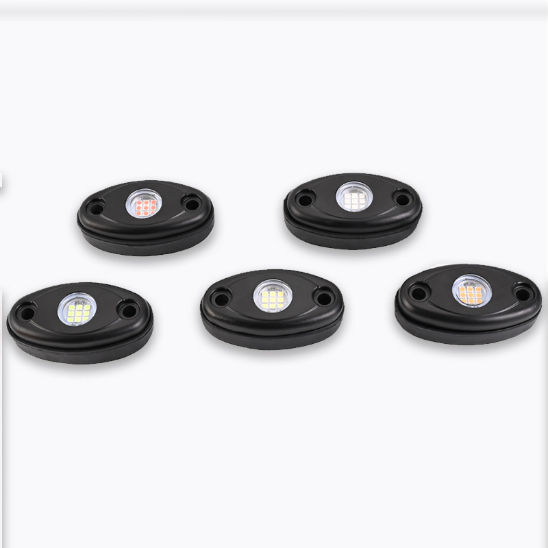 Transfronterizo dedicado chasis del coche ligero de aleación de aluminio tanque todoterreno Luz neta media LED de siete colores Luz de modificación del chasis