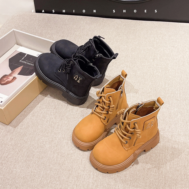 Kinder Leder Martin Boots Für Mädchen Und Jungen Herbstschuhe_voghion.com