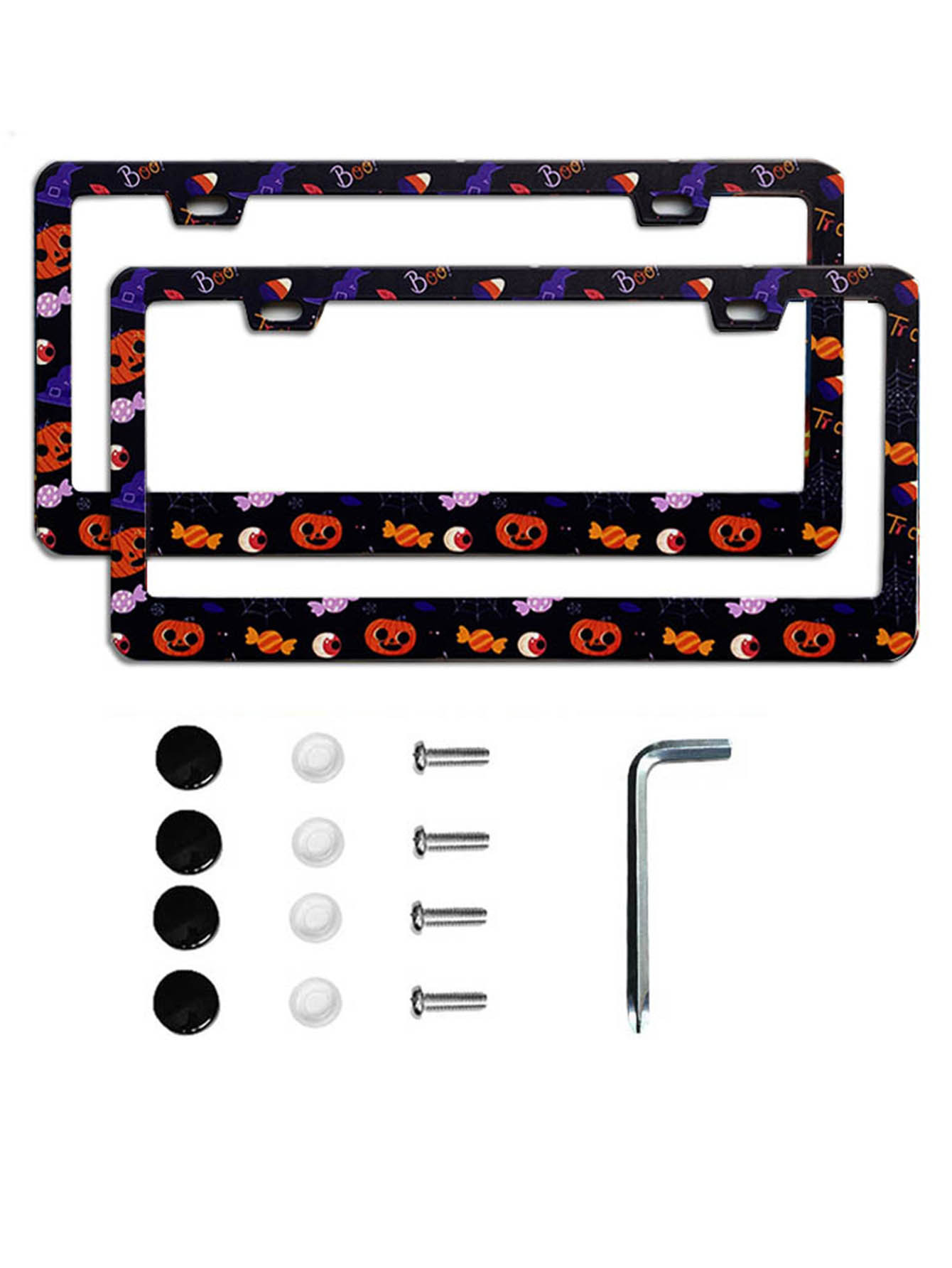 US regulations Halloween license plate frame UV craft pattern license plate frame license plate frame aluminum alloy stainless steel license plate frame