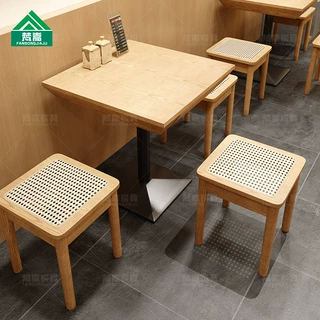 面馆米线店实木餐桌日料简餐店卡座沙发烤肉饭店餐饮商用桌椅定制