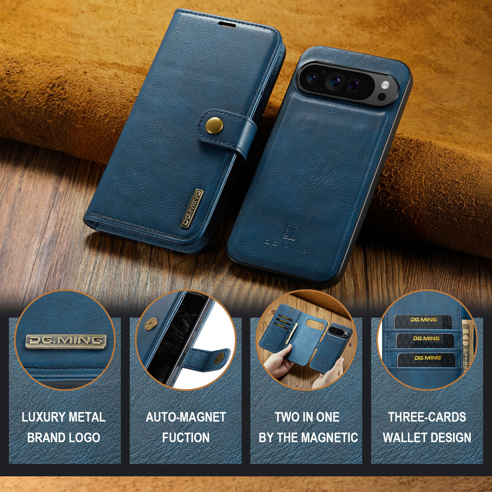 Zwei-in-Eins-Gehäuse für Google Pixel 9 Pro XL Pixel 9 Pro Magnetgehäuse_voghion.com