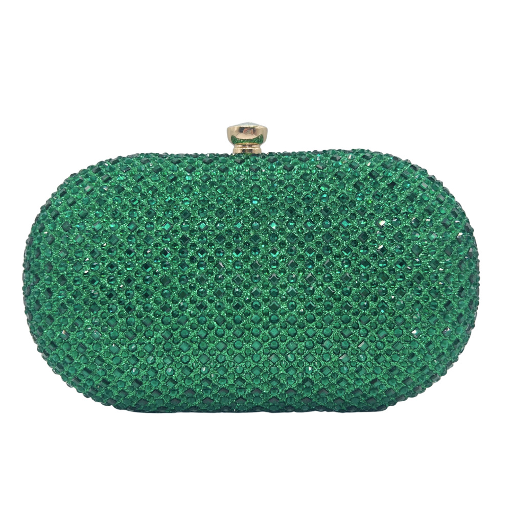 Túi clutch nữ đính đá sáng bóng dự tiệc thanh lịch — vàng nhạt, bạc, ngọc lục bảo, màu xanh đậm chi tiết 13