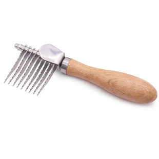 Pet Knotting Comb Solid Wood to Remove Floating Hair Cat Comb Hair Removal Comb Dog Comb to Remove Knots Wooden Handle Dog Hair Comb Artifact