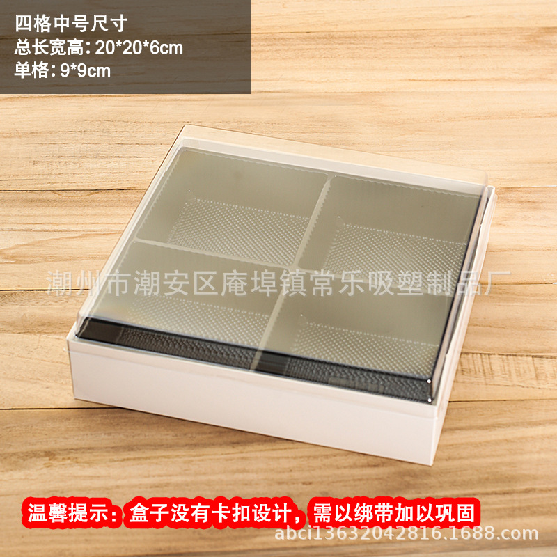 Caja de embalaje de corte de frutas y frutas plegables de una sola caja de plástico de papel antivaho desechable de cuarenta y nueve compartimentación de frutas y verduras con tapa
