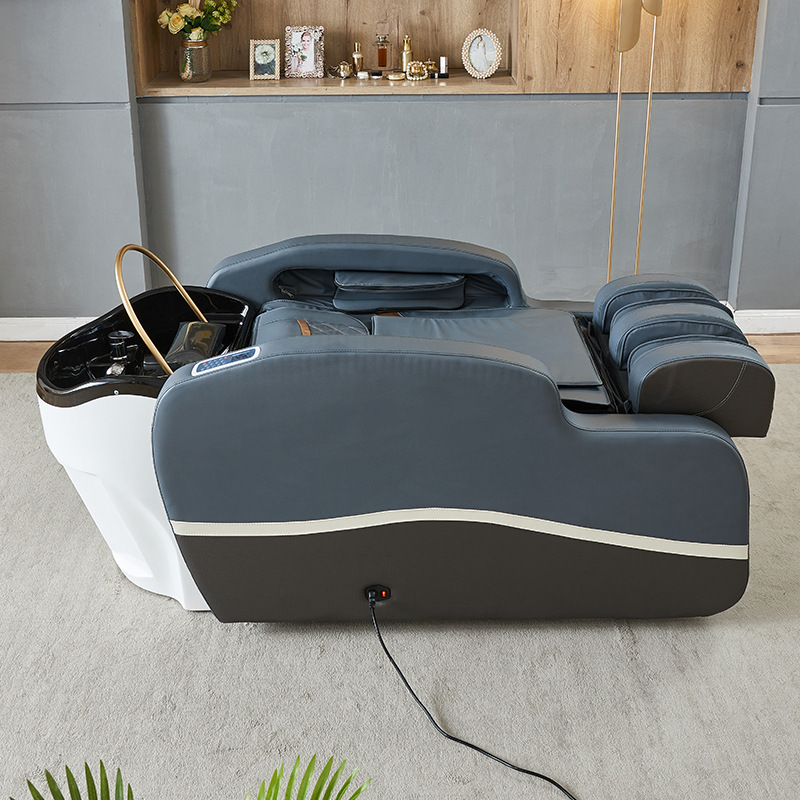 Cama de masaje eléctrico para lavado de cabello, sala de belleza, peluquería, salón de peluquería especial, cama de circulación de agua de tratamiento de cabello de fumigación inteligente tailandesa