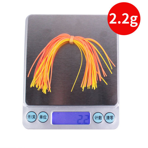 40 pieces of beard man's colorful mixed silicone silk tie, composite sequin lead head hook silicone silk skirt binding hook wire