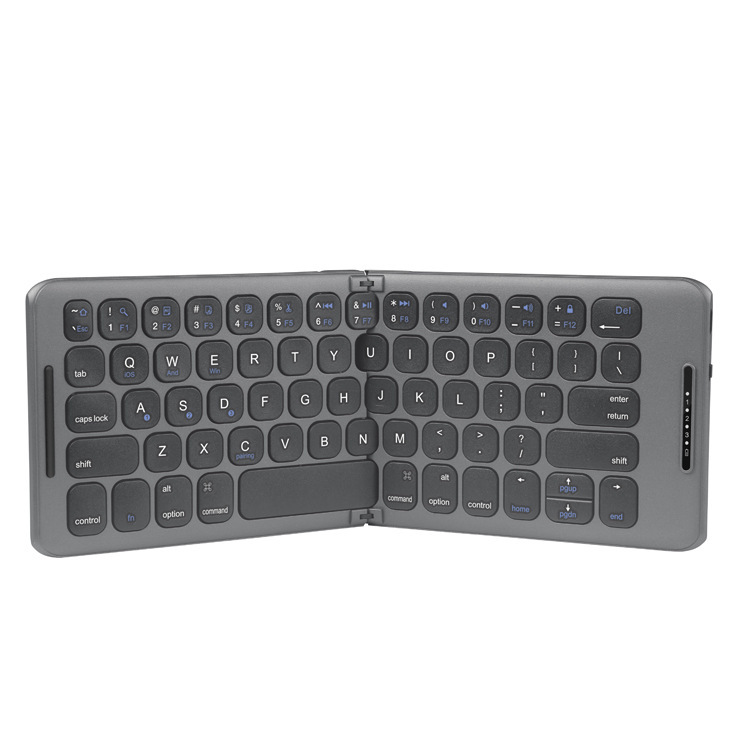 Clavier Bluetooth sans fil pliable à deux volets, ordinateur portable, tablette, téléphone portable, bureau, petit clavier portable universel_voghion.com