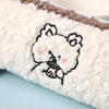 Brand two-color plush pencil case, stationery for elementary school students, capacious organizer bag, South Korea, with little bears, with embroidery