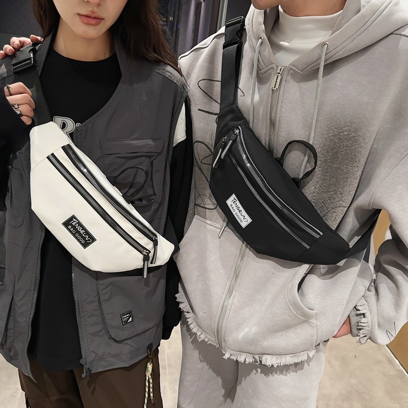 Minimalist Men's 2024 New Style Versatile Single Shoulder Bag Cross-Shoulder Bag Student Cycling Sports Waist Bag Small Crossbody Bag for Women