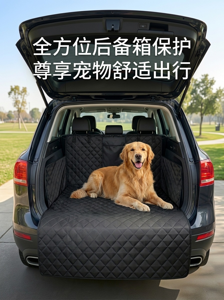 Car pet mat made of Oxford cloth, waterproof, dirt-resistant, non-slip, anti-stain, portable and easy to store, universal for car trunks