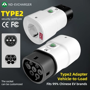 V2L European Standard Discharge Gun Type2 New Energy Discharge Gun Power Outlet for Electric Vehicles Universal Cc Adjustable Resistor