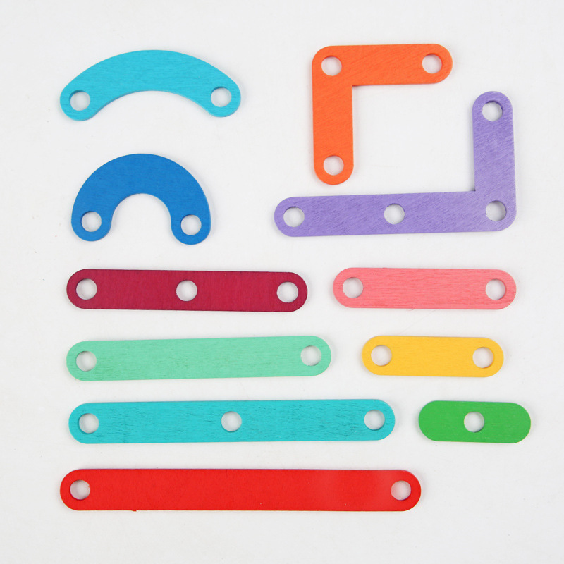 Venta directa de fábrica Montessori matemáticas geométricas enseñanza ayudas tablero de uñas gráfico enseñanza ayudas rompecabezas educación temprana rompecabezas de madera juguete image 5