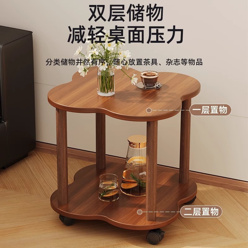 Fabricantes de mesas retrógradas pueden mover mesas redondas pequeñas mesas de té sala de estar doméstica pequeña casa simple estante de mesa de cabecera