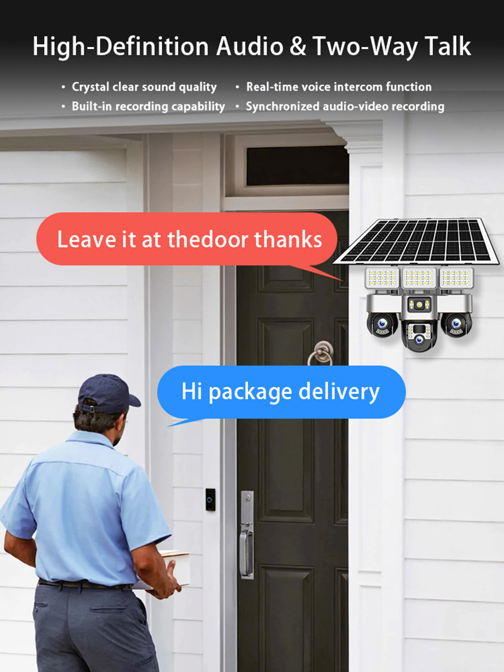 高清探头多人观看室外太阳能低功耗三镜头三画面监控真三镜头三画