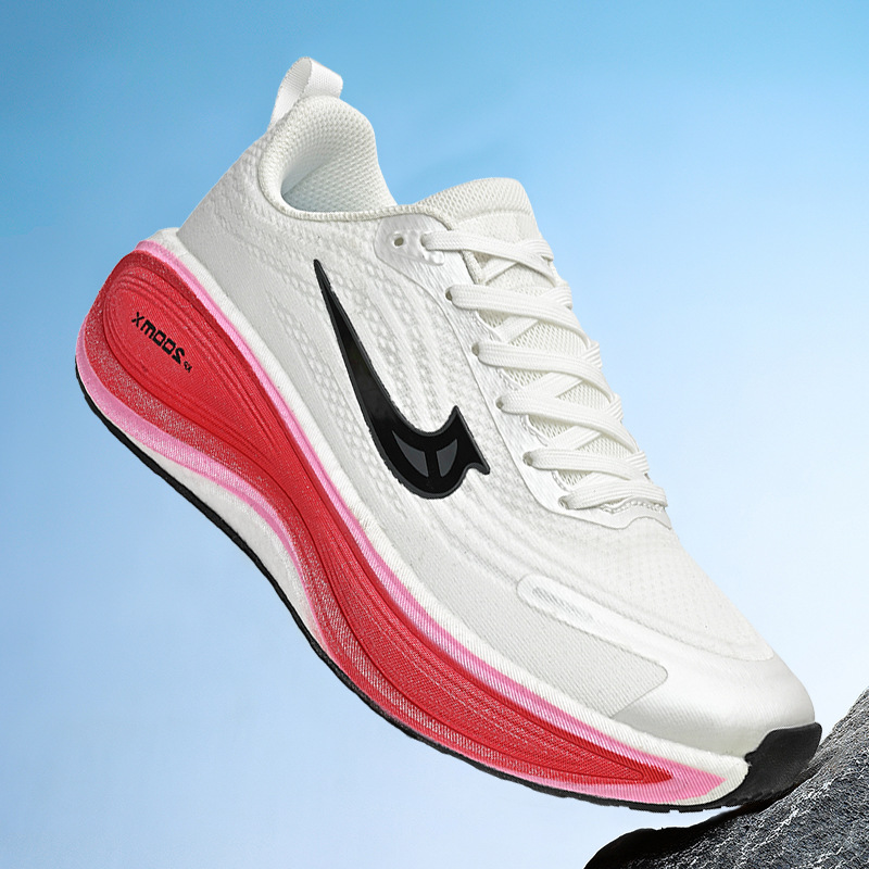 Zapatos de carrera de primavera y otoño superligeros de carbono transpirables de absorción de choque zapatos deportivos de suela suave antideslizante para estudiantes zapatos de carreras especiales ligeros