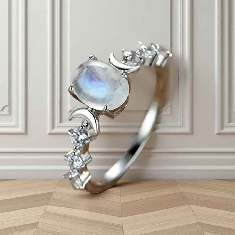 Cross-Border Hot Selling New Retro Oval Ring Sun and Moon Design Moon Ring Douyin Hot Style Wholesale Cross-Border Hot Selling New Retro Oval Ring Sun and Moon Design Moon Ring Douyin Hot Style Wholesale