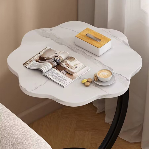 Wholesale Manufacturer's Edge Small Tea Table for Home Living Room Standing Creative Side Table Balcony Dual-Layer Small Round Table