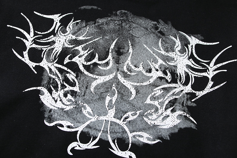 Felpa con cappuccio unisex Rising Sun con stampa di spine, super popolare, nuova collezione autunno inverno 2024 americana High Street_voghion.com