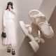 [Tik Tok Hot Style] Thick-Soled Sandals for Women 2024 New Summer Easiest for Match Fashion Casual Platform Roman Sandals Trendy