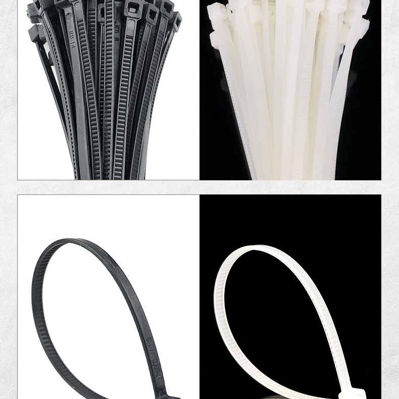 自锁式尼龙扎带3*100mm尼龙扎带批发 塑料封条捆扎线带束线带黑白