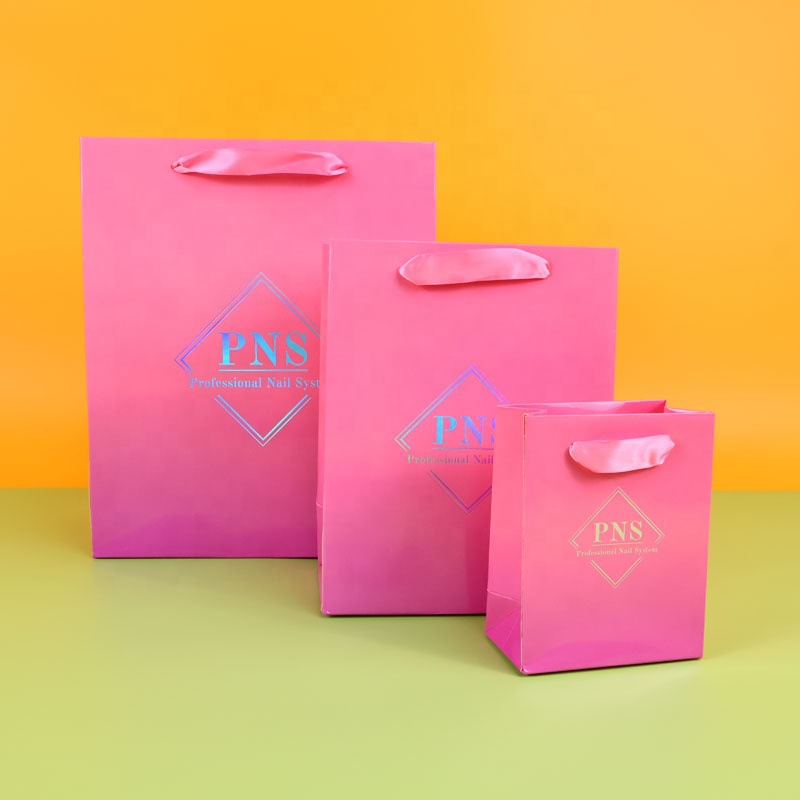 环保纸服装豪华纸袋印花丝带手柄化妆品纸袋