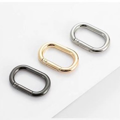 亜鉛合金楕円形連結バックルランウェイキーホルダーアクセサリークリエイティブ長方形スプリングリングバッグDIYパーツ