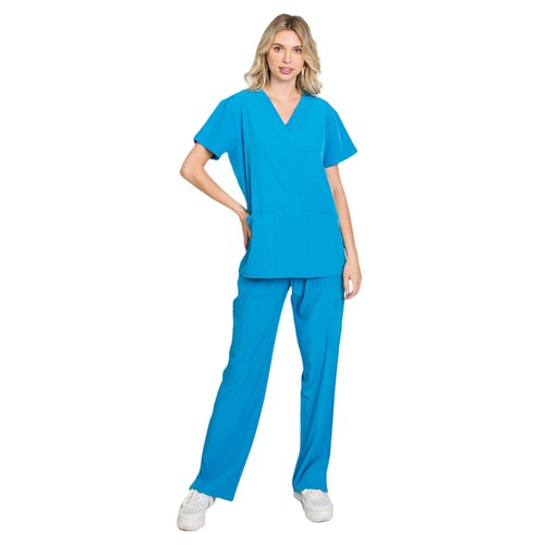 European and American short-sleeved v-neck surgical overalls nurse uniforms hand-washing clothes set operating room hand-washing nurse surgical clothes