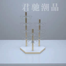 君驰潮品眼镜店柜台陈列展示道具太阳镜墨镜展示架轻奢金属展架