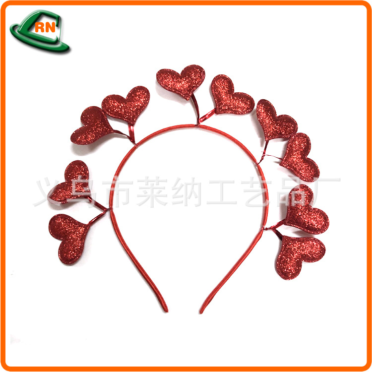 Leena fábrica directa nuevo Día de San Valentín transfronterizo diadema fiesta boda accesorios para el cabello 10 en forma de corazón diadema accesorios para el cabello