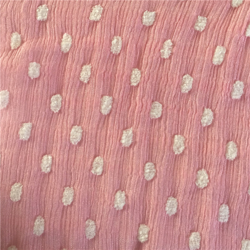 现货剪花面料 涤棉亮丝剪花 春夏衬衫连衣裙童装布料批发