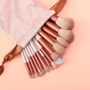 Makeup artist recommended 13 makeup brush set tools loose powder eye shadow brush beginners must be soft and easy to take powder