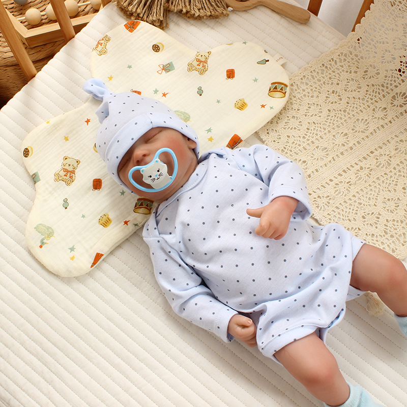 Newborn Baby Gauze Cloud Pillow U-shaped Plus Cotton Pillow Baby Pillow Towel Anti-spitting Milk Pad Flat Pillow Thicker than 10 layers