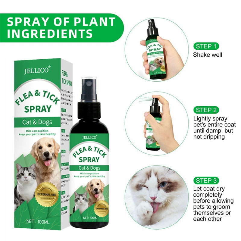 Спрей от клещей для собак и кошек, трансграничный внешний спрей для животных, спрей от зуда кожи для животных, оптовая продажа от производителя