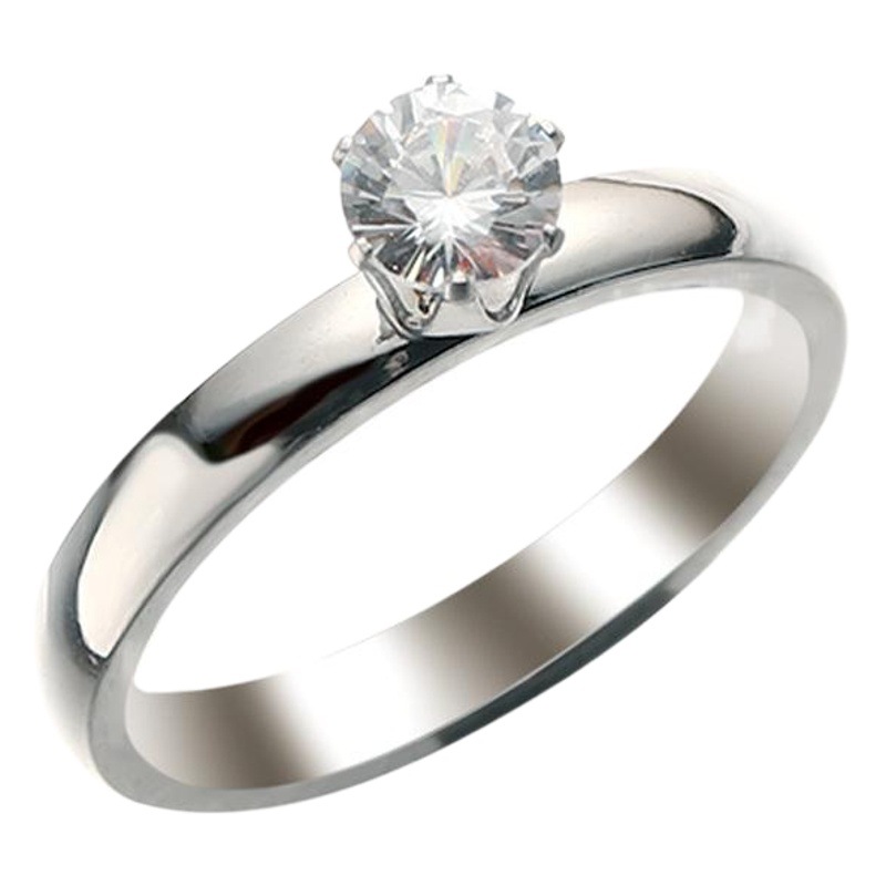 アクセサリークロスボーダーステンレスリングシンプルな個性的な4mmピアスの爪にダイヤモンドを入れたカップルチタン鋼の指輪の女性アクセサリー