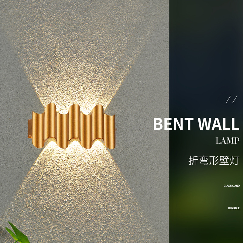 Lámpara de pared impermeable estilo europeo y americano simple lámpara de pared impermeable al aire libre lámpara de pared metal Fondo pared moderna colgante dormitorio de noche