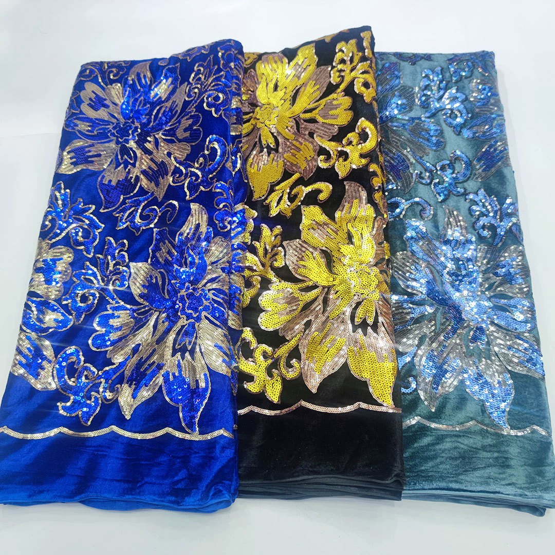 velvet sequins lace RZ24