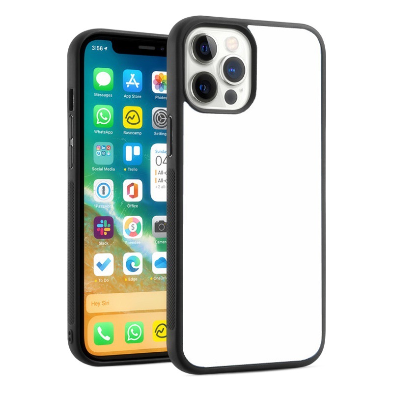 La carcasa del teléfono móvil de transferencia de calor es adecuada para iPhone, patrón antideslizante, material de cuero dos en uno, carcasa del teléfono móvil en blanco de bricolaje, sublimación