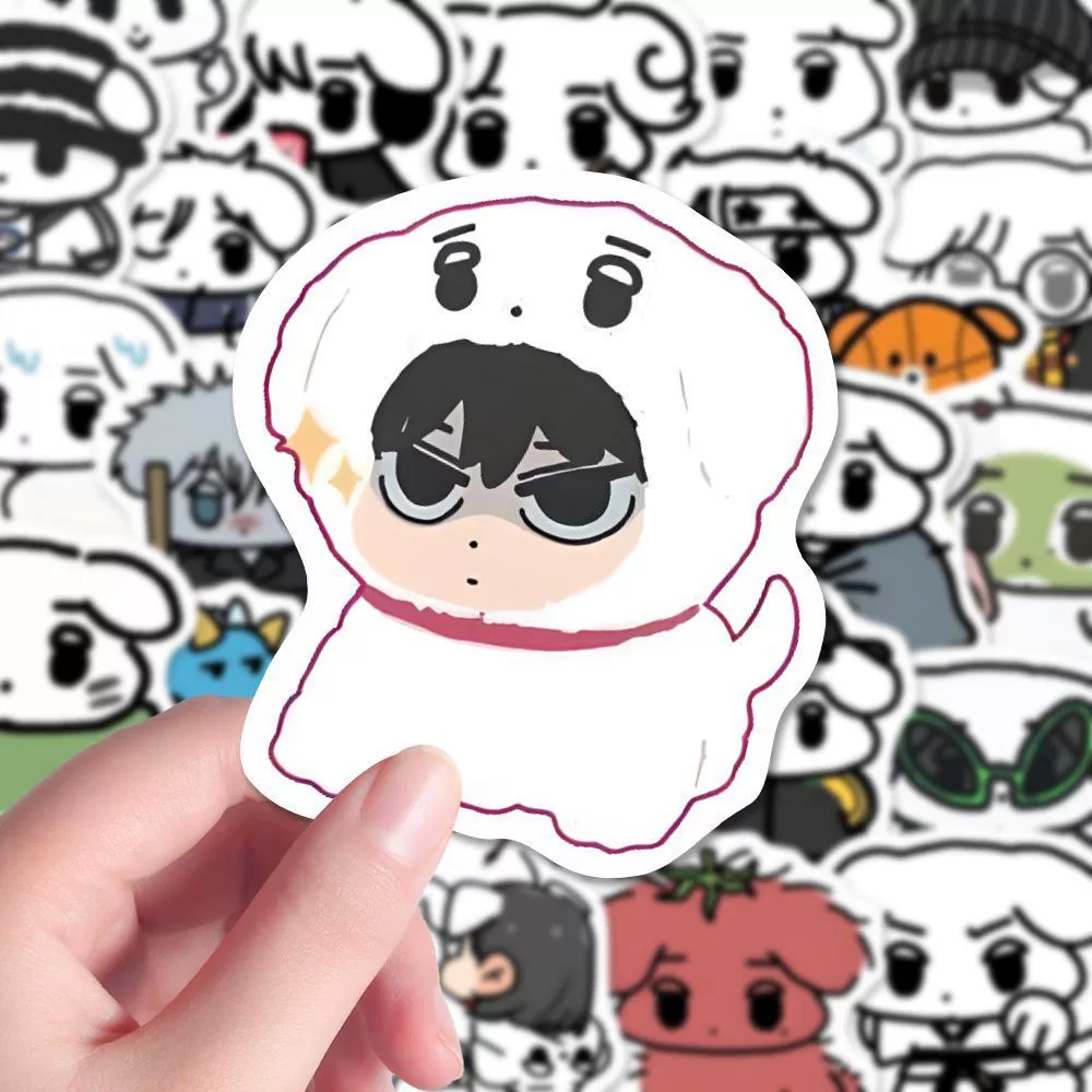 132 Jin Minting Animal Plastic Curry Dog Stickers Hot Cute Aespa Jin Winter Support Peripheral Waterproof Stickers