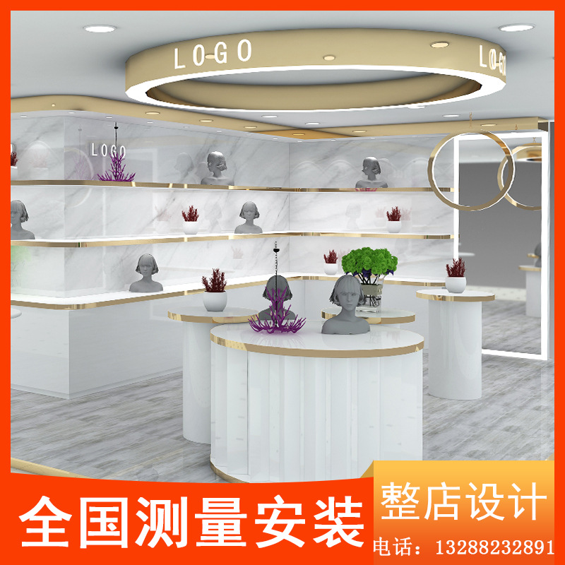 高档烤漆展柜产品展示柜直播间展厅假发店包包店铺公司陈列柜货柜