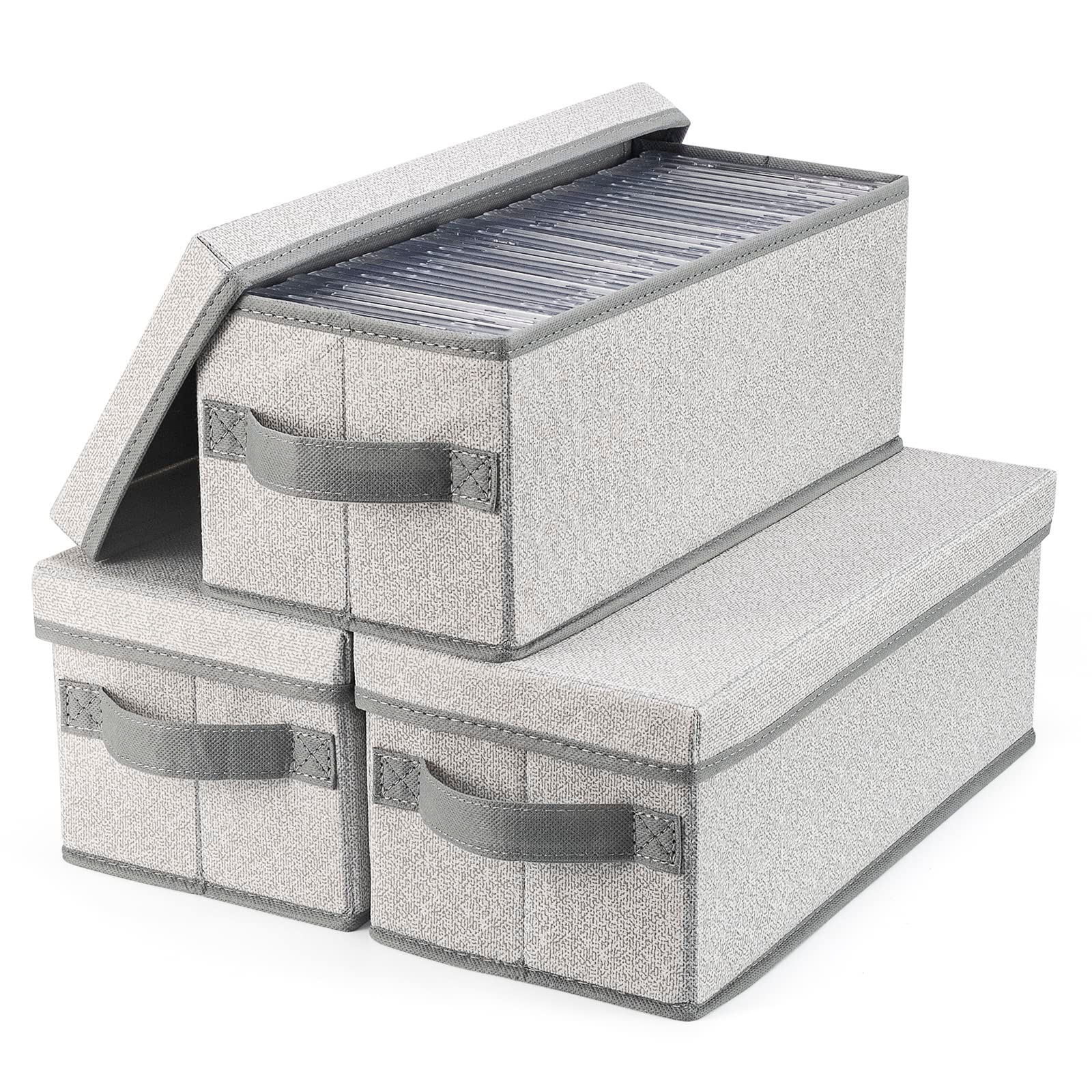 국경을 넘는 CD 박스, 가정용 데스크탑 레코드 보관함, 부직포 접이식 뚜껑형 대용량 CD 보관함