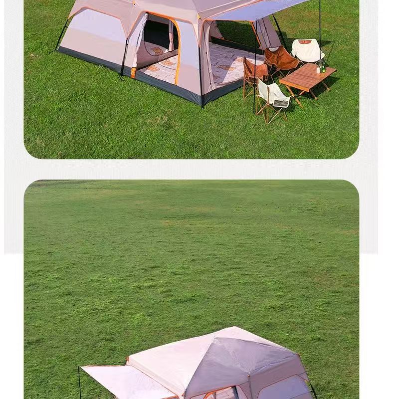 Wholesale Tent Outdoor Two Rooms and One Living Room 3-5 People Sunshade and Sun Protection Camping Overnight Convenient Large Canopy Tent