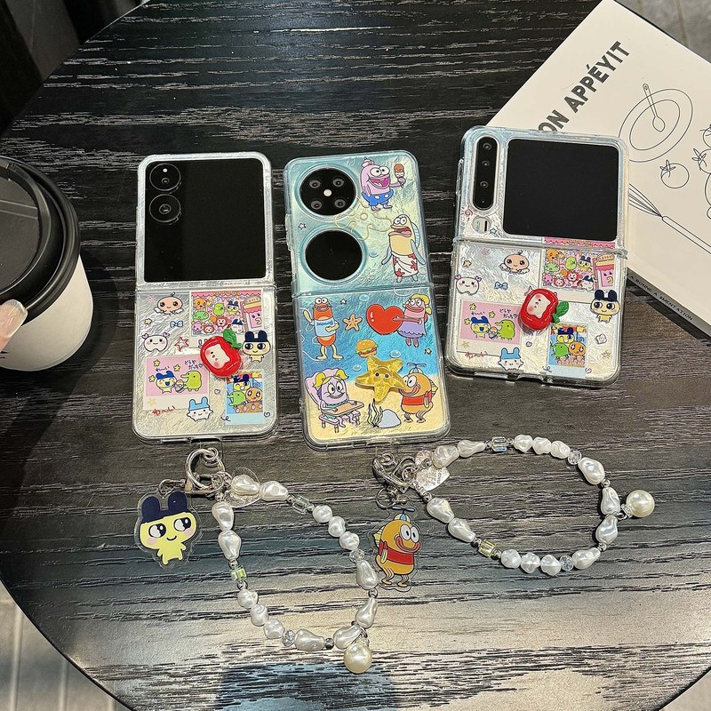 かわいい漫画たまごっち電話ケース OppoN3 Huawei purax Honor Xiaomi vivo 折りたたみに適しています|undefined