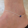 Universal metal sophisticated ankle bracelet handmade, accessory, European style, simple and elegant design